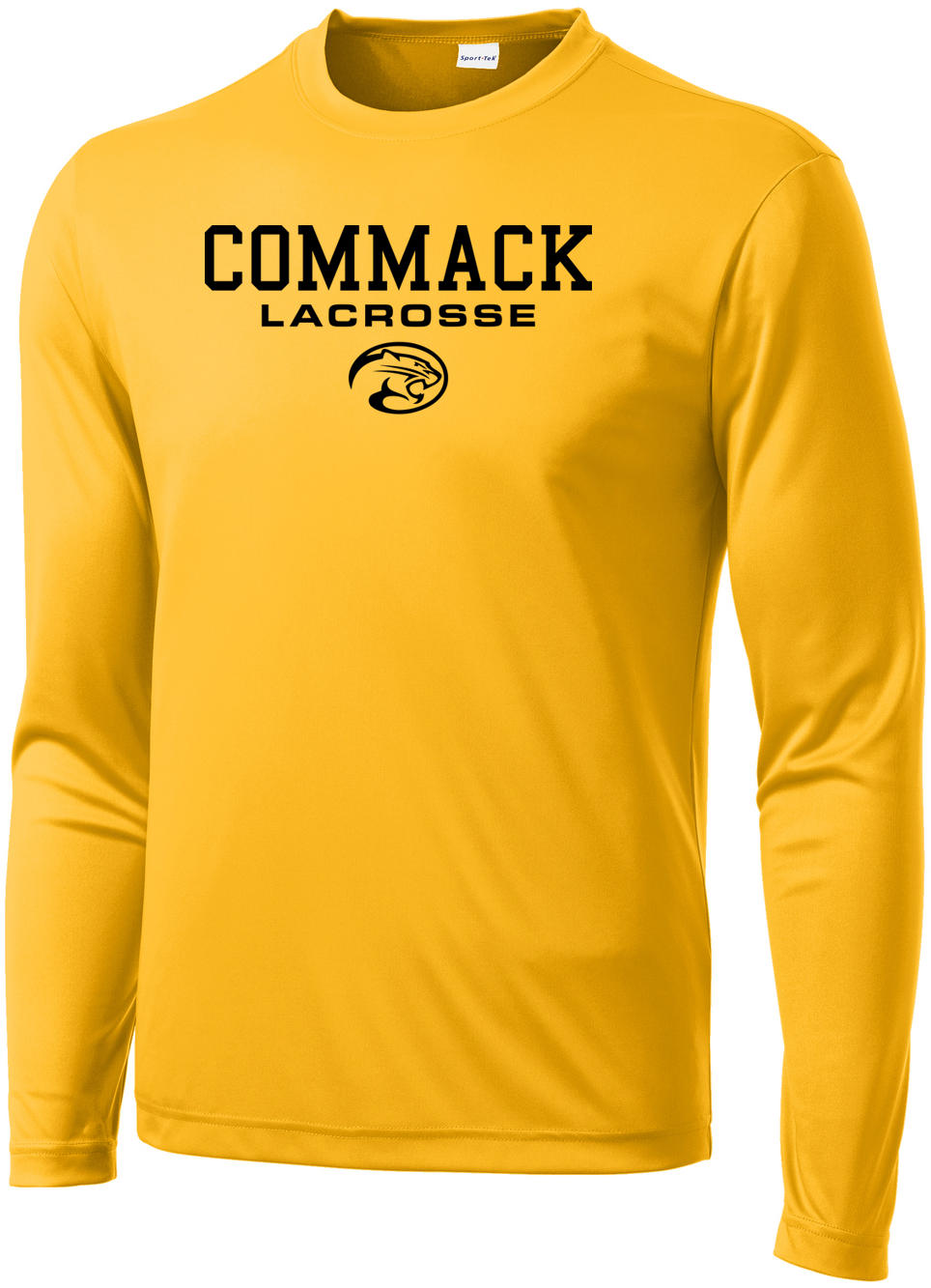 Commack Youth Lacrosse Men's Gold Long Sleeve Performance Shirt