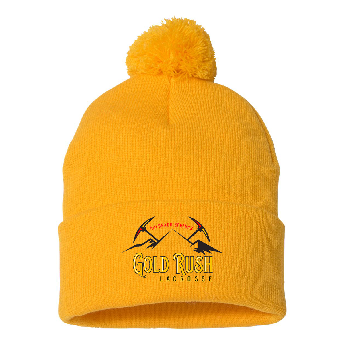 Gold Rush Lacrosse Pom-Pom Beanie