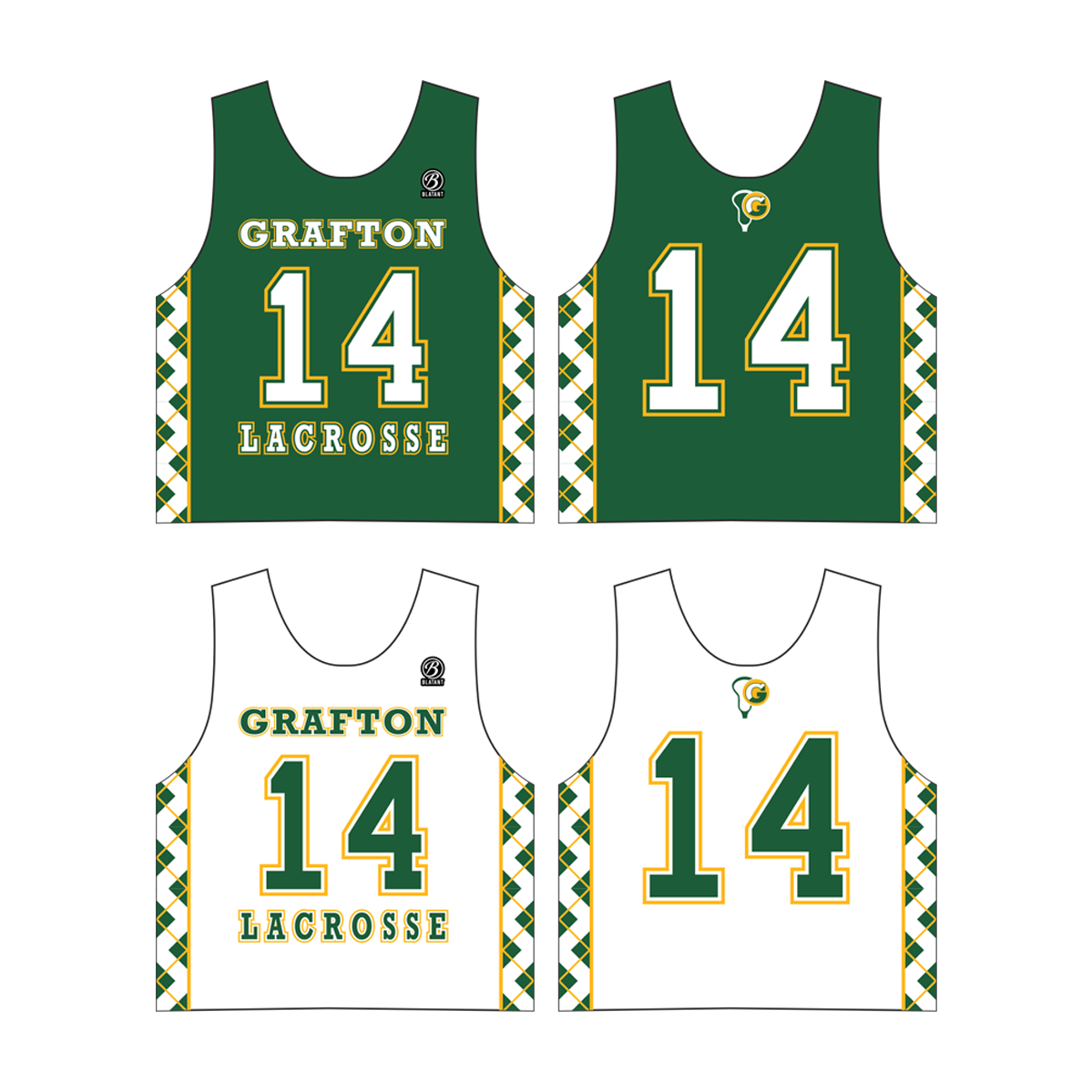 Grafton Lacrosse Premium Boy's Reversible Pinnie