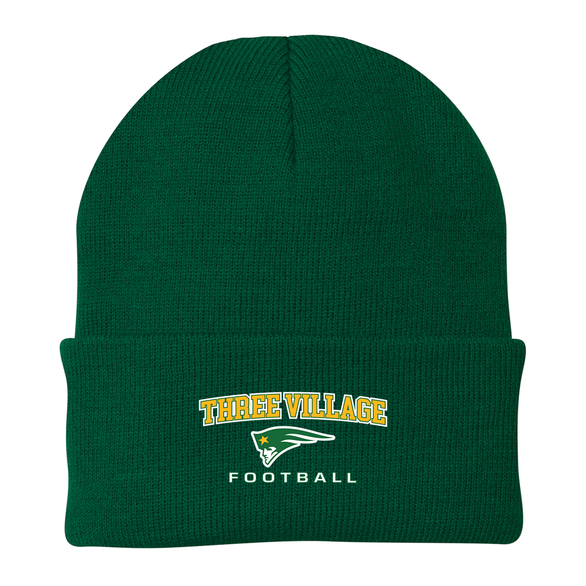 Three Village Football Knit Beanie