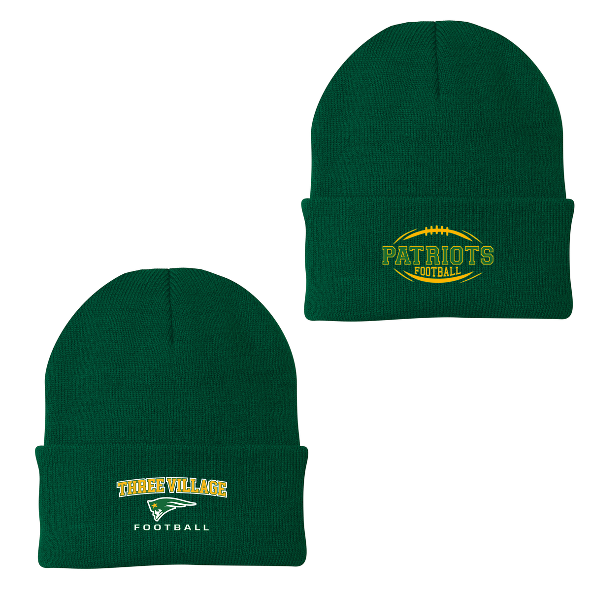 Three Village Football Knit Beanie