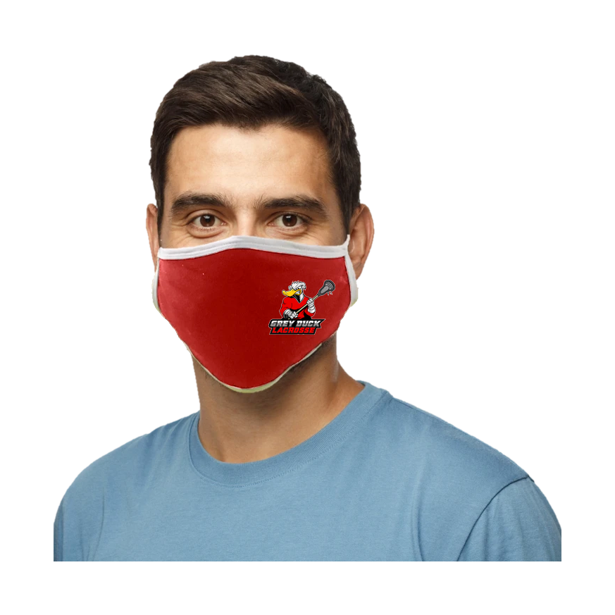 Grey Duck Lacrosse Blatant Defender Face Mask - Red