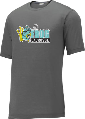 Frog Girls Lacrosse Grey CottonTouch Performance T-Shirt