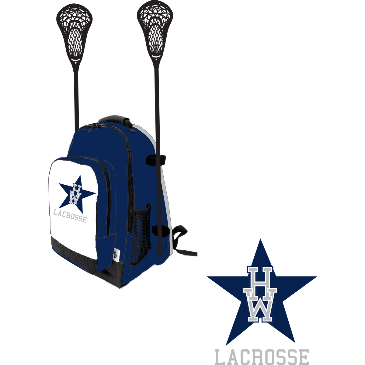 Hamilton Wenham Lacrosse Side Stick Holder Small Backpack