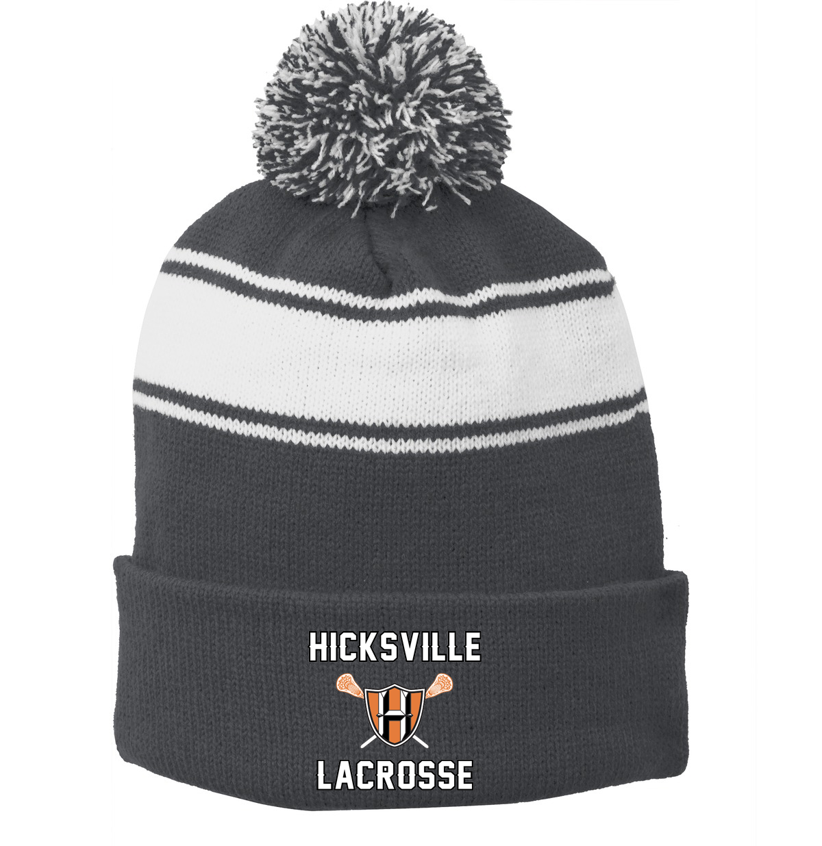 Hicksville Lacrosse  Pom Pom Beanie