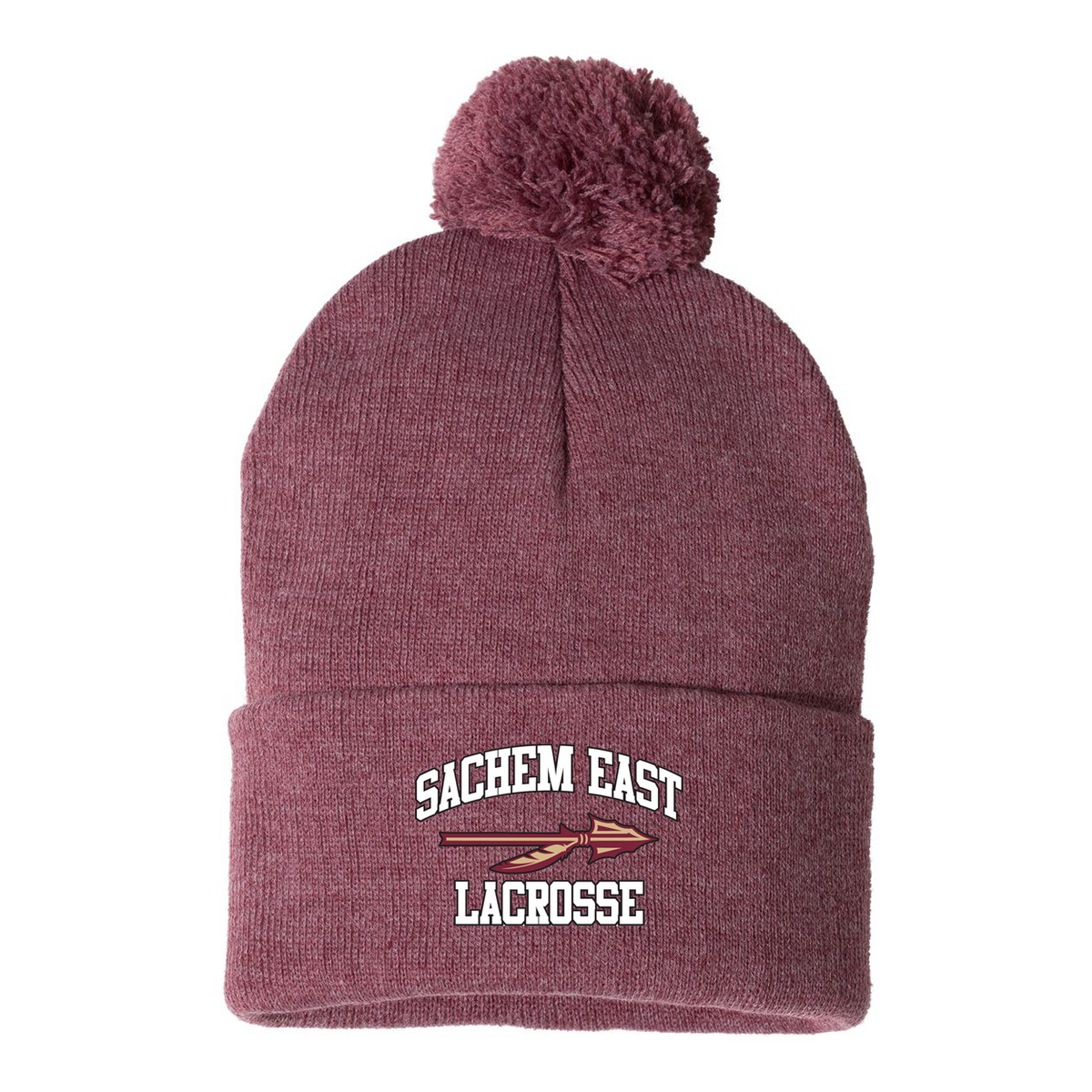 Sachem East Lacrosse Pom-Pom Beanie