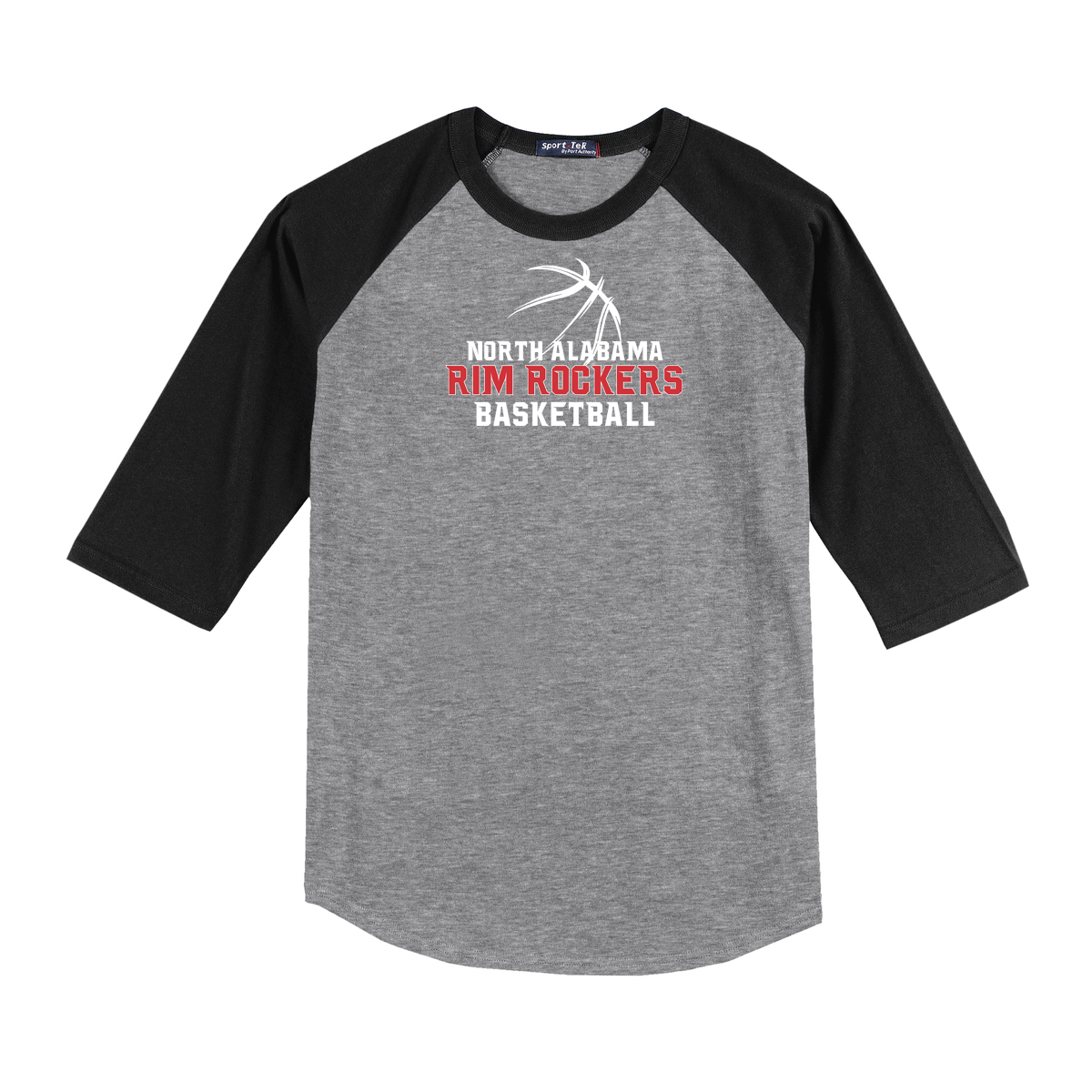 Rim Rockers Basketball 3/4 Sleeve Baseball Shirt