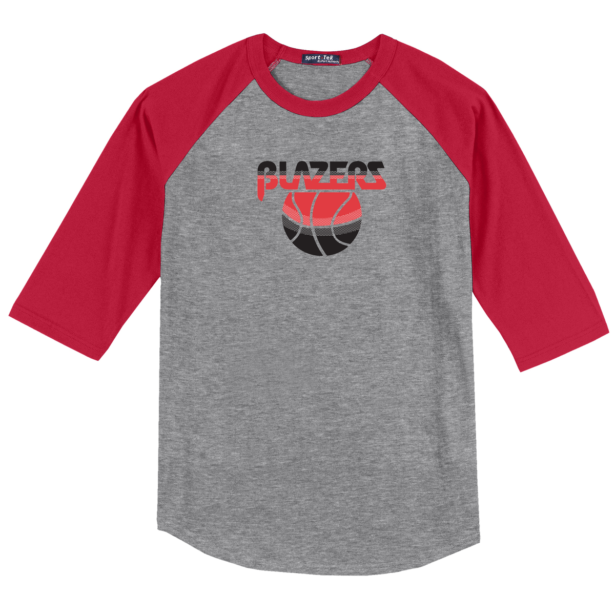 Blazers Basketball 3/4 Sleeve Baseball Shirt