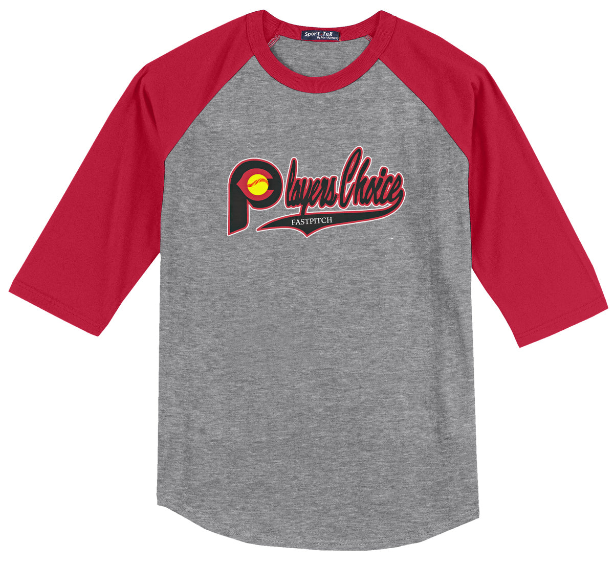Player's Choice Academy Softball 3/4 Sleeve Baseball Shirt