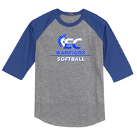 Warriors Softball 3/4 Sleeve Baseball Shirt