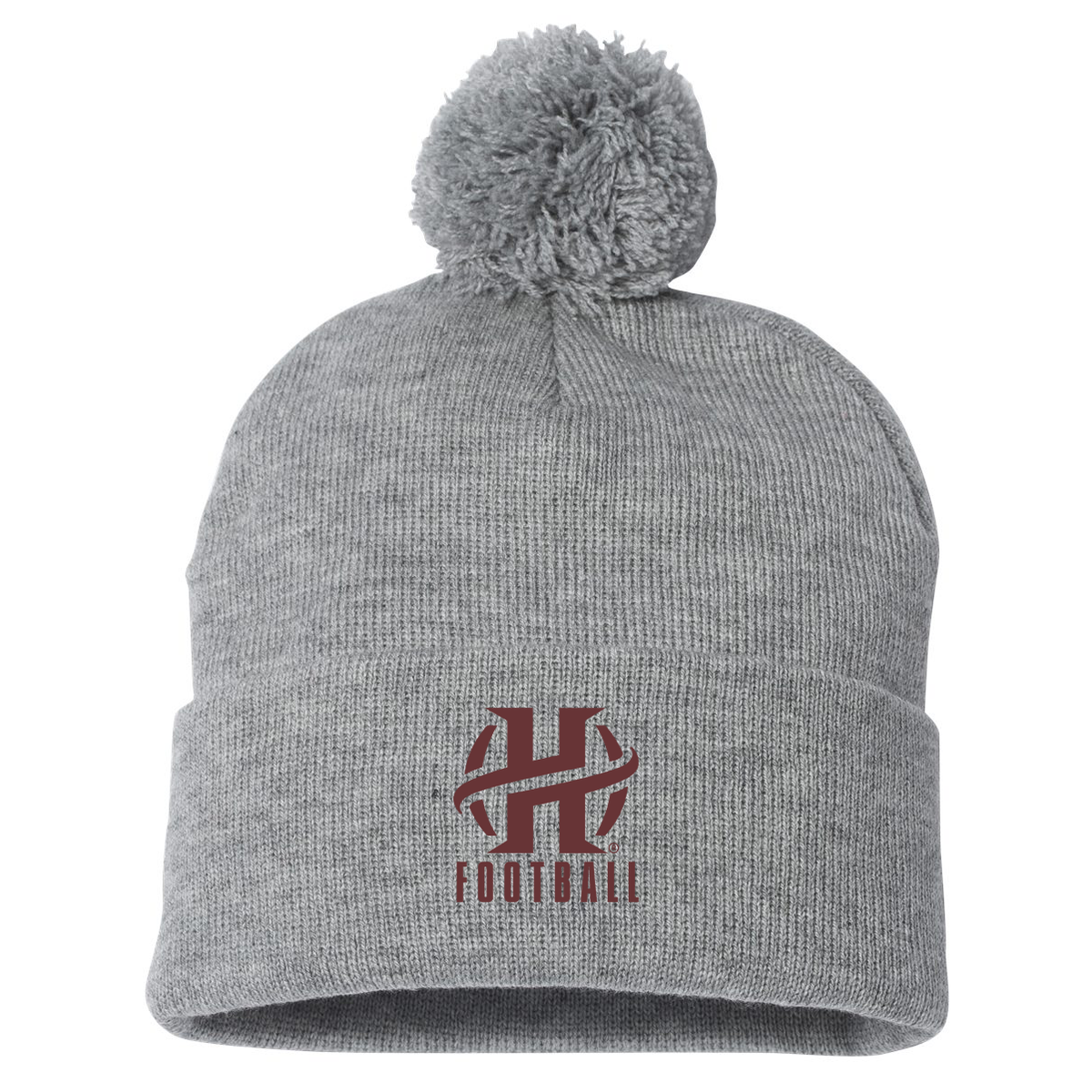 Holland Hall Football Pom-Pom Beanie