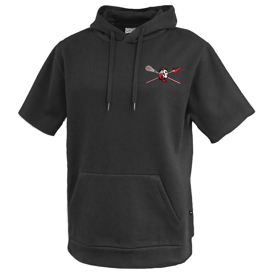 Cherokee Warriors Lacrosse Fleece Short Sleeve Hoodie
