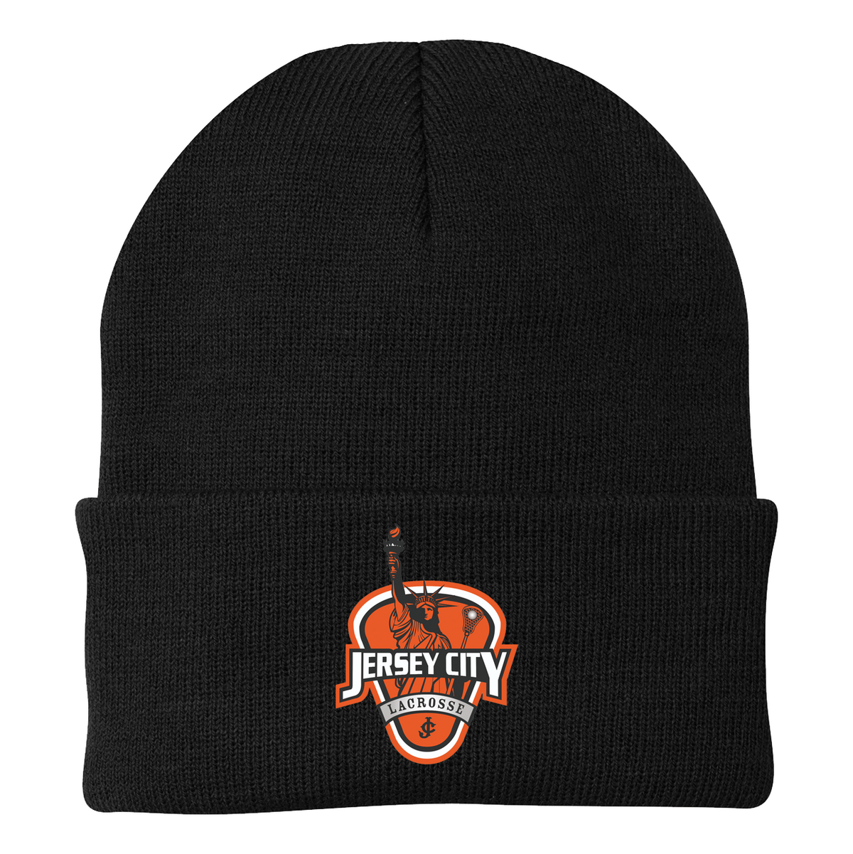 Jersey City Lacrosse Knit Beanie Shield Logo