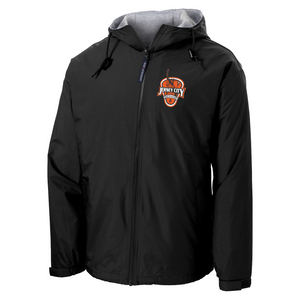 Jersey City Lacrosse Hooded Jacket Shield Logo