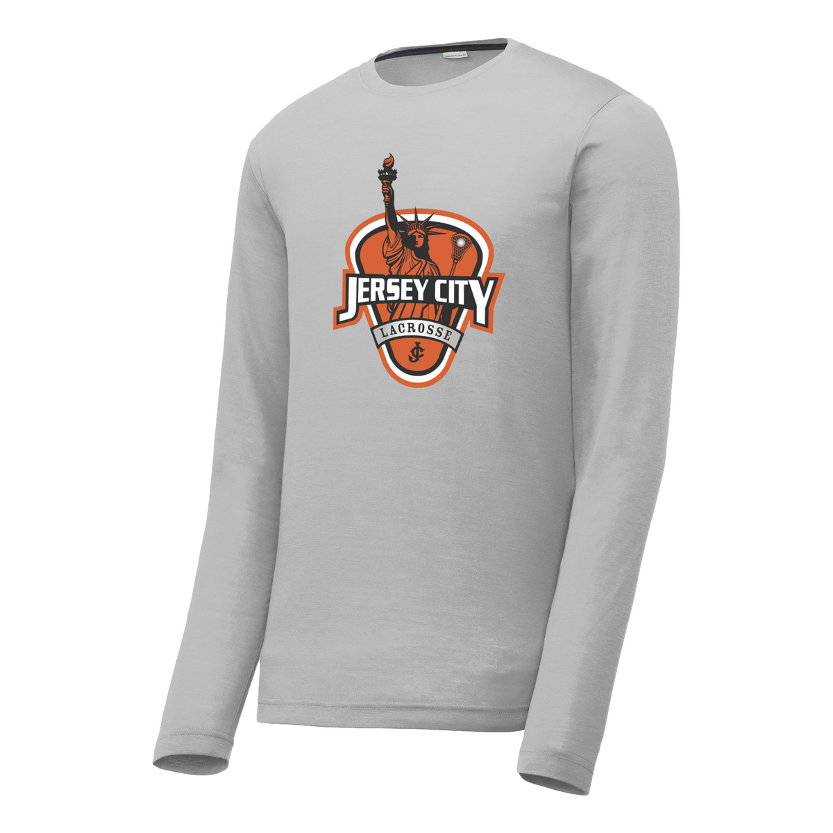 Jersey City Lacrosse Long Sleeve CottonTouch Performance Shirt Shield Logo