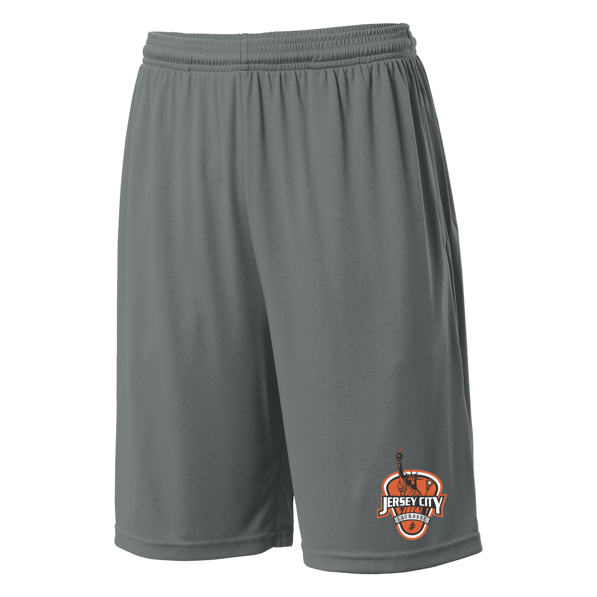 Jersey City Lacrosse Grey Shorts Shield Logo