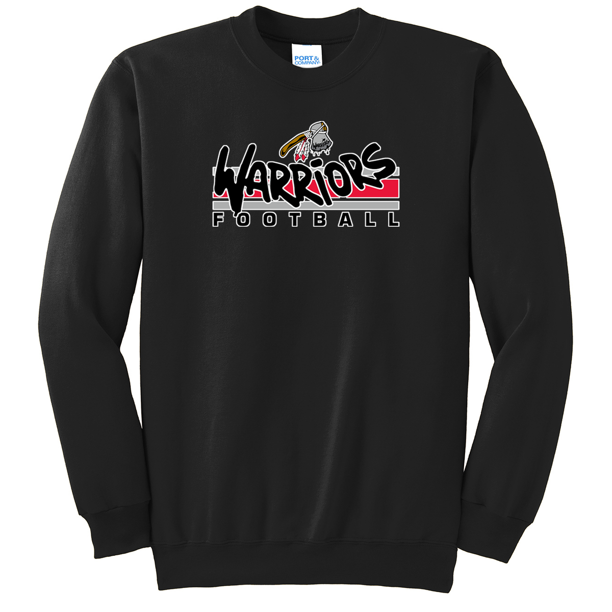 WV Warriors Football Crew Neck Sweater