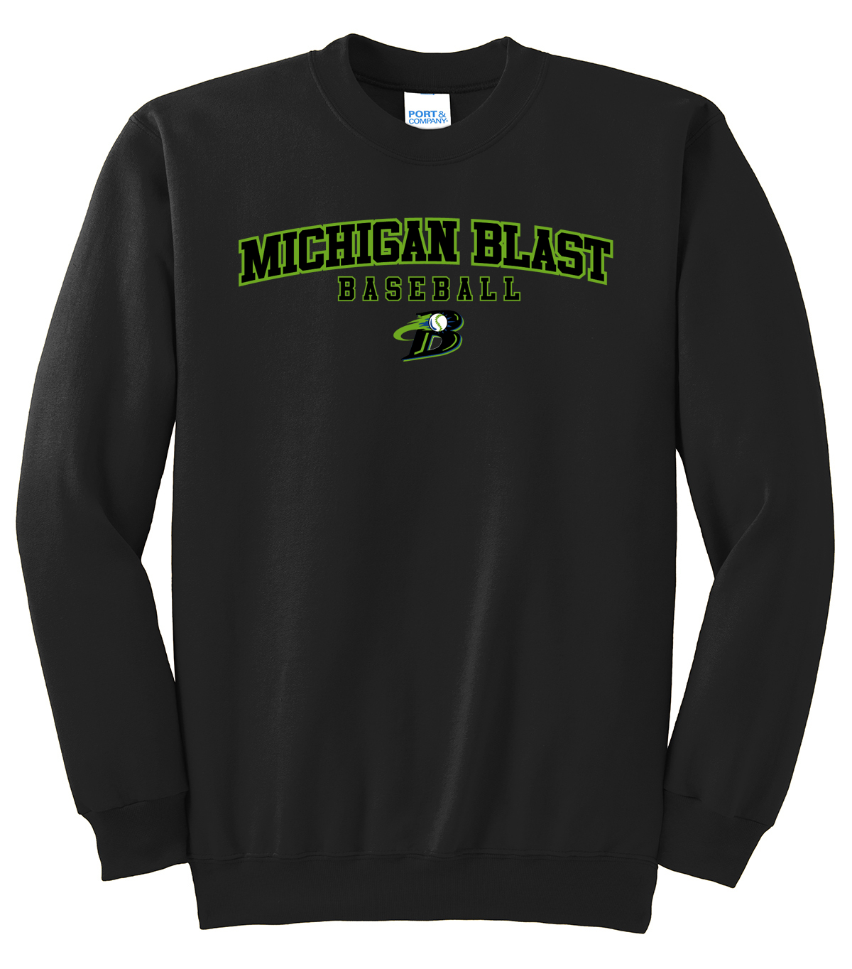 Michigan Blast Elite Baseball  Crew Neck Sweater