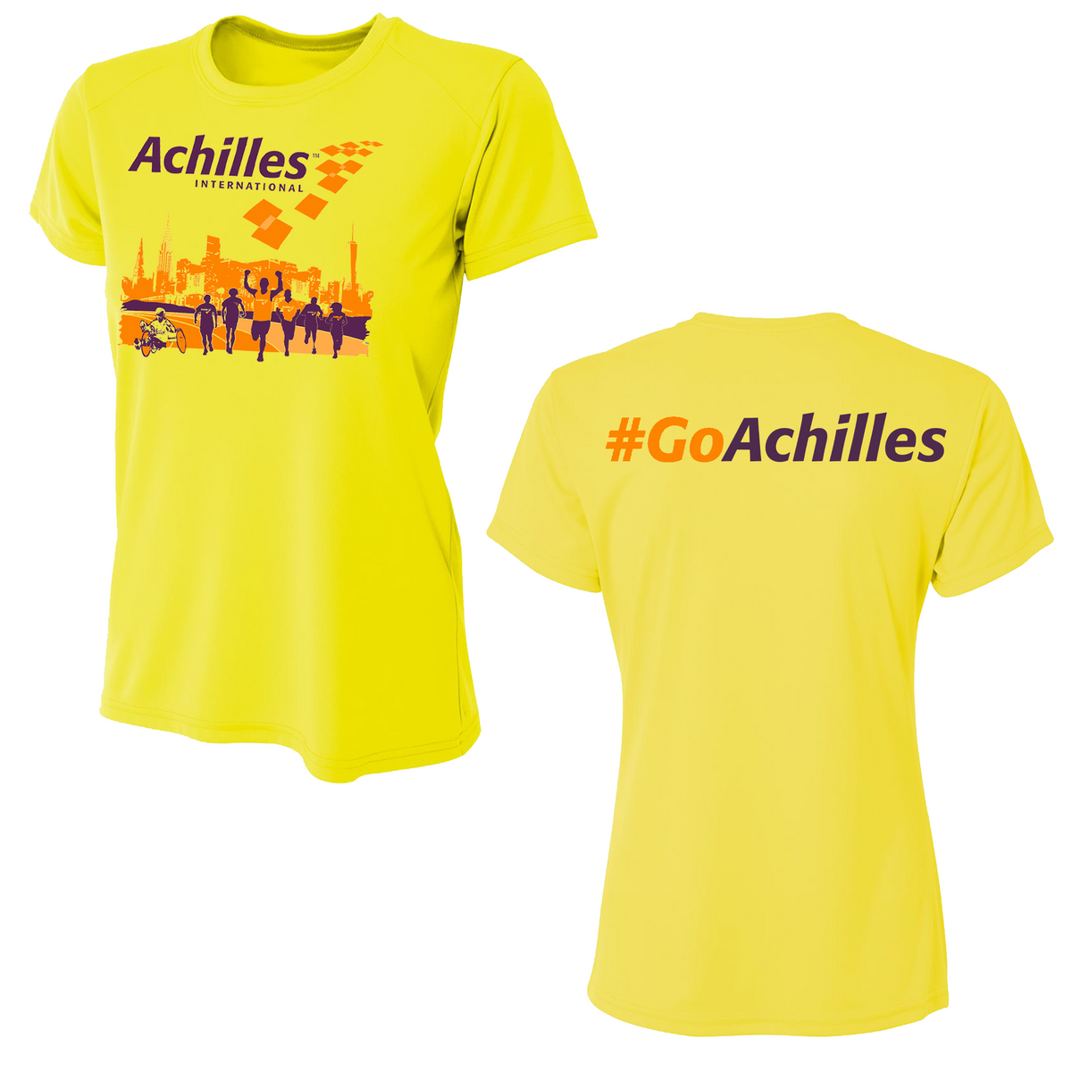 Achilles International A4 Women's Short Sleeve - NYC Skyline Tee
