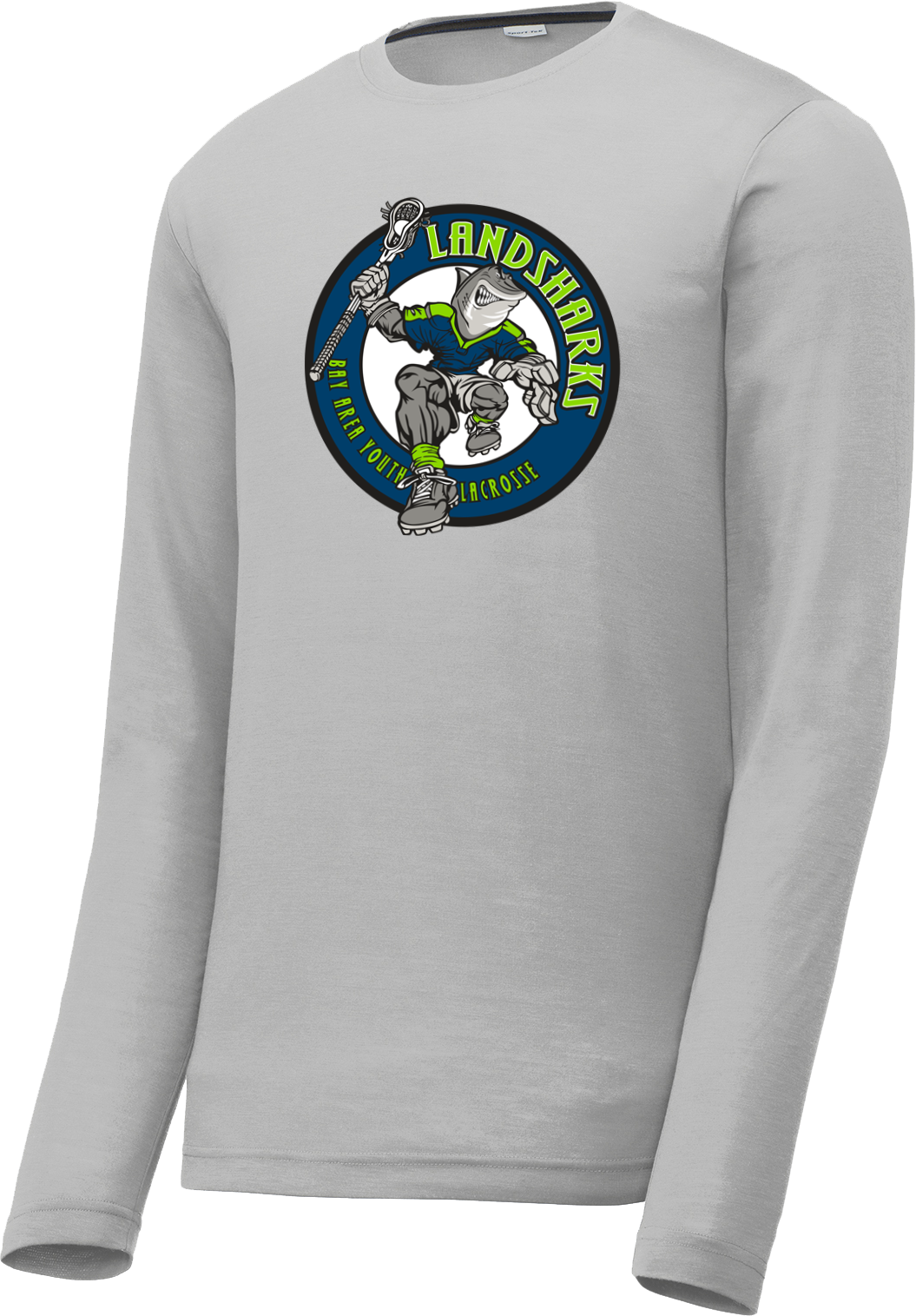 Bay Area Landsharks Grey Long Sleeve CottonTouch Performance Shirt