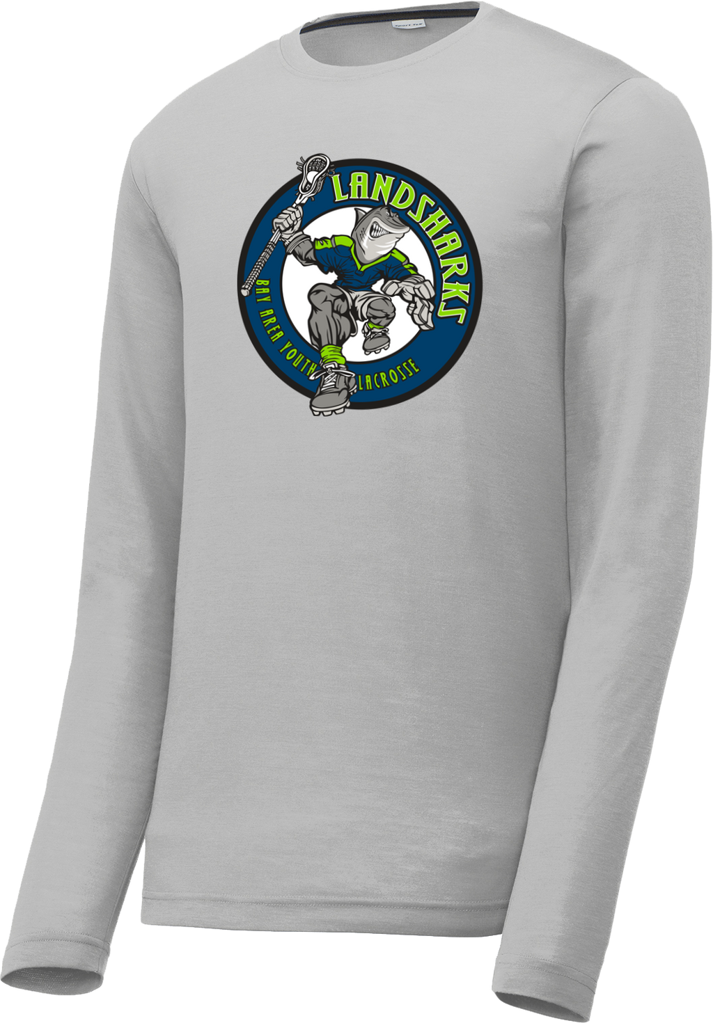 Bay Area Landsharks Grey Long Sleeve CottonTouch Performance Shirt