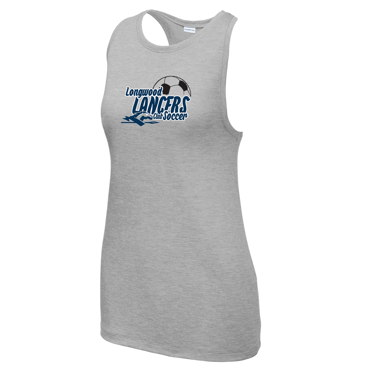 Longwood Womens Club Soccer Women's Tri-Blend Wicking Racerback