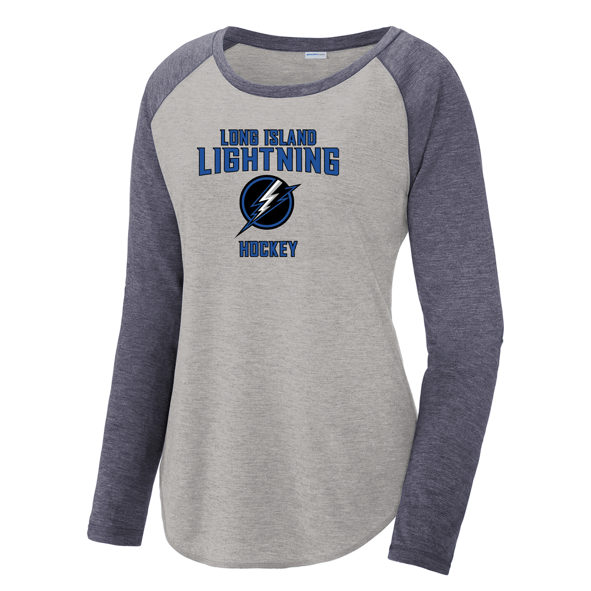 Long Island Lightning Hockey Women's Raglan Long Sleeve CottonTouch