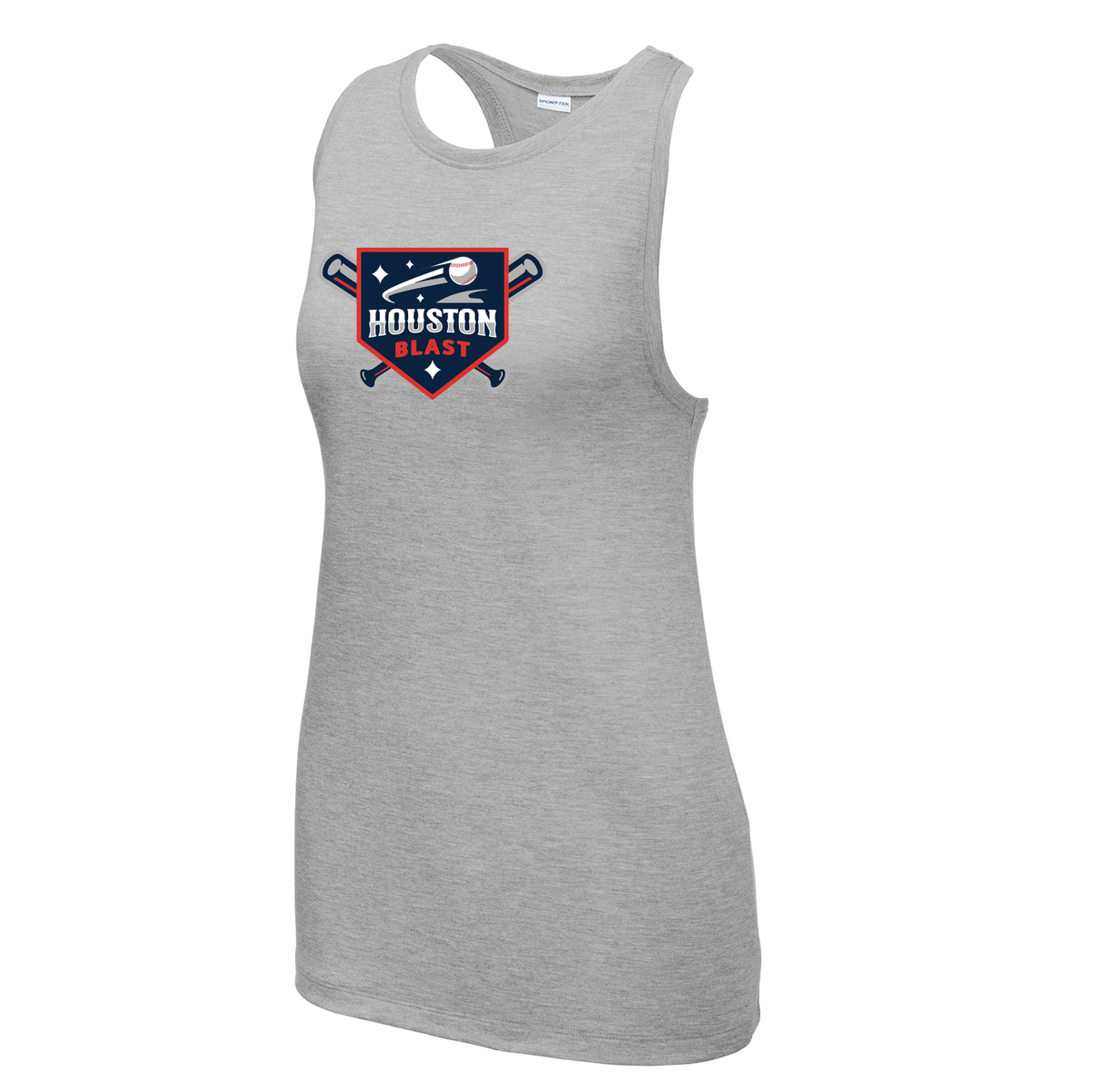 Houston Blast Baseball Women's Tri-Blend Wicking Racerback