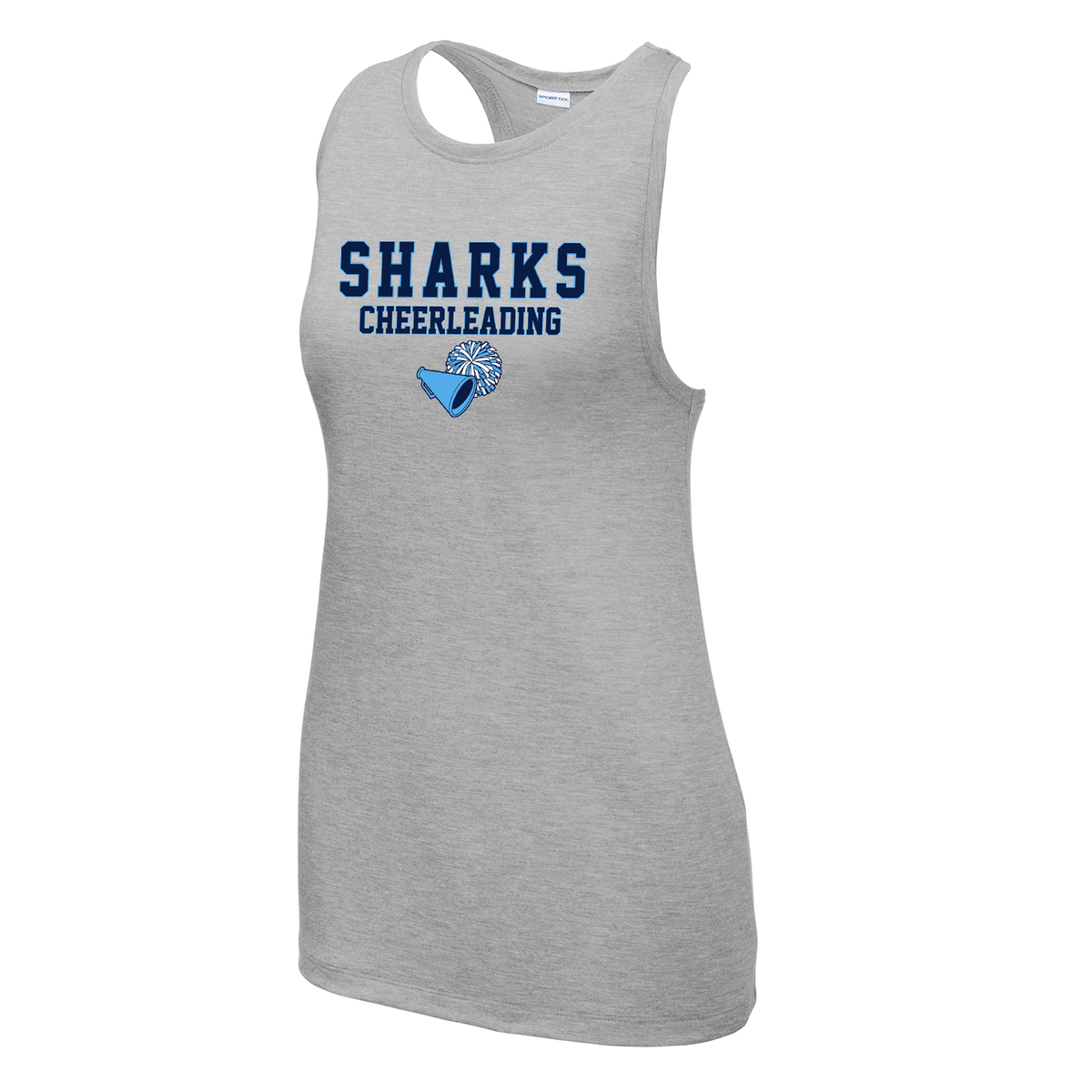 Sharks Cheerleading Women's Tri-Blend Wicking Racerback