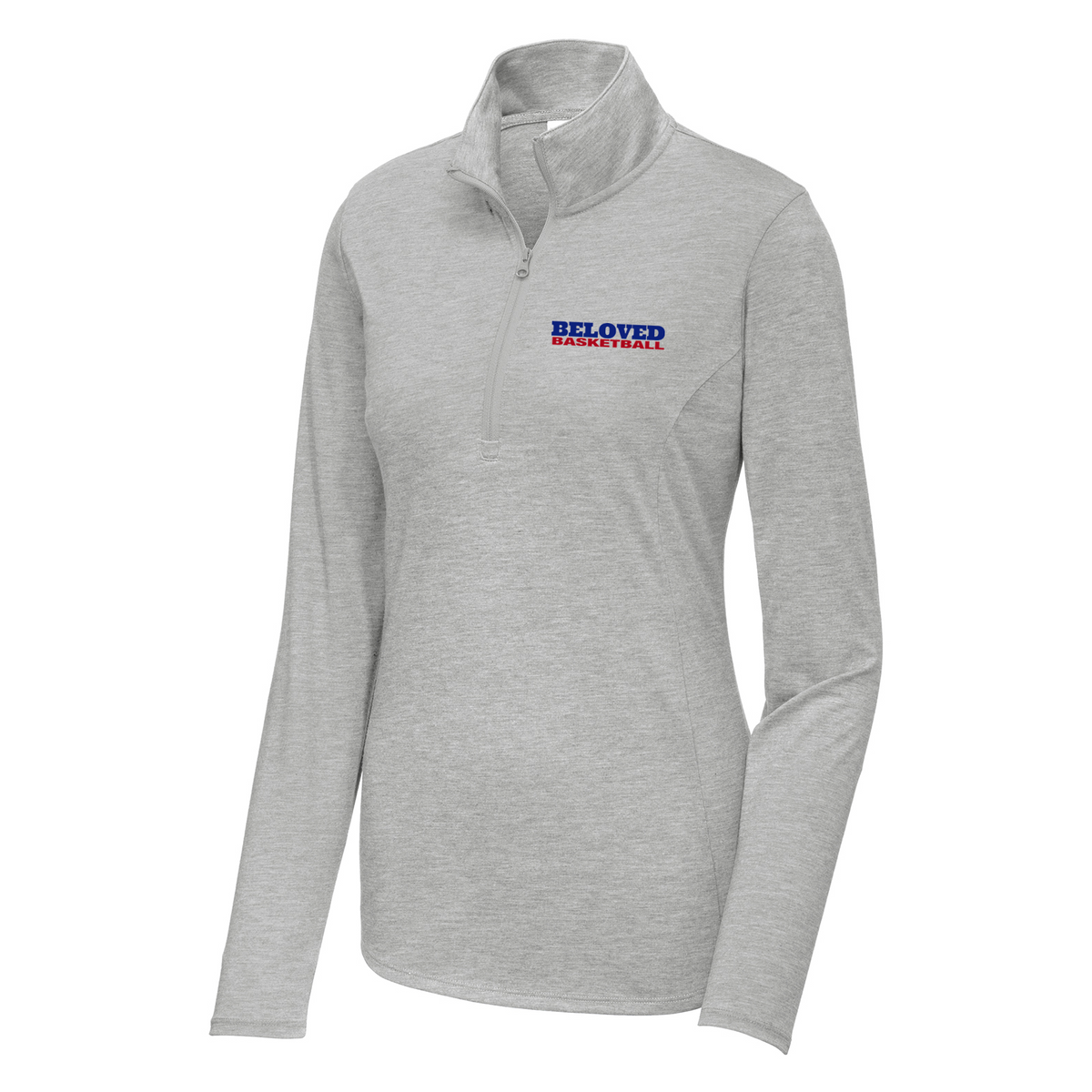 BELOVED Basketball Women's Tri-Blend Quarter Zip