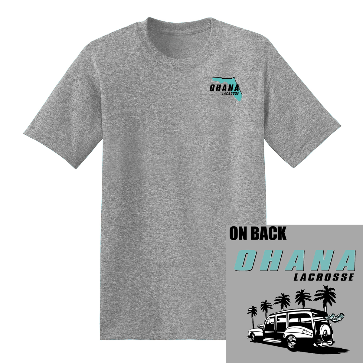 Ohana Lacrosse T-Shirt (Front&Back Logo)