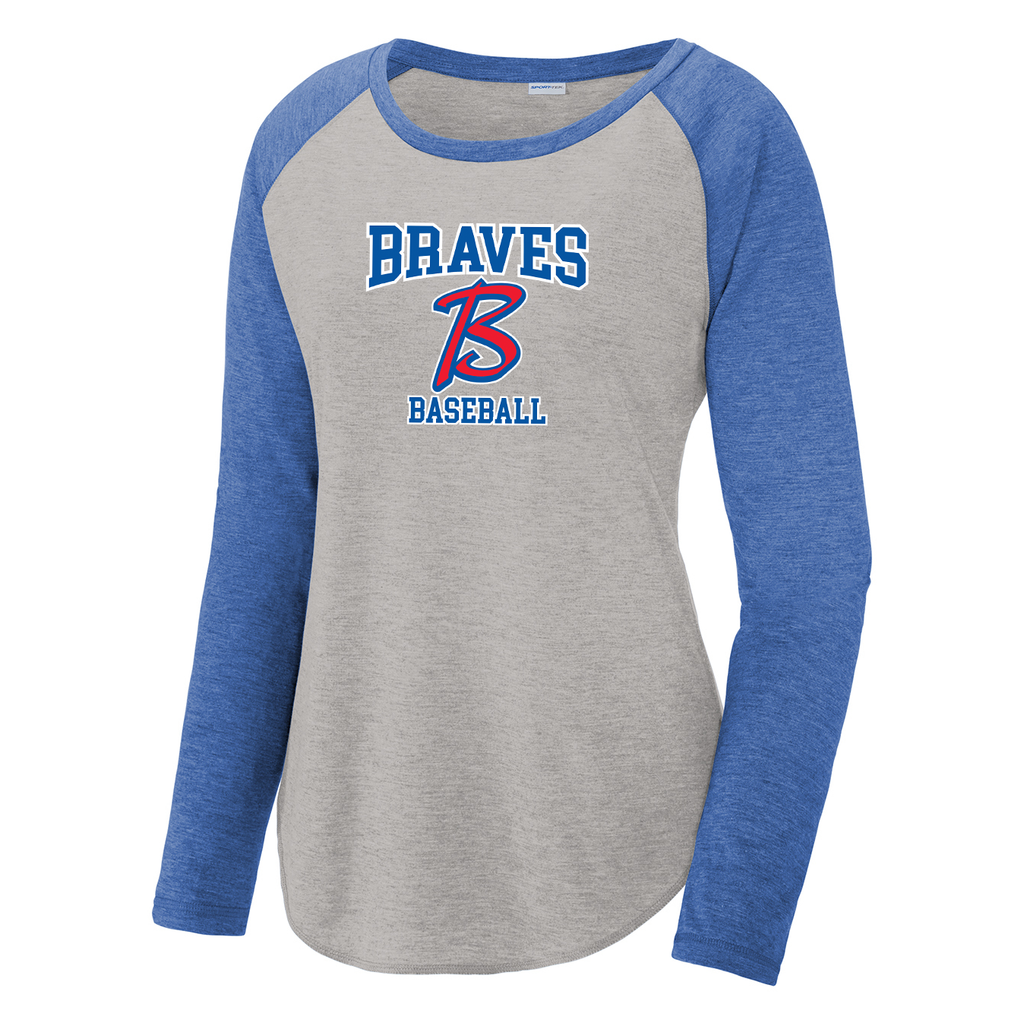 Akadema Braves Baseball Women's Raglan Long Sleeve CottonTouch