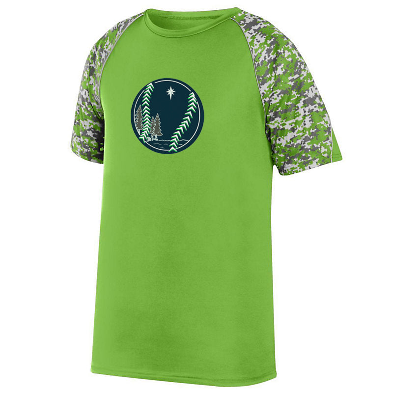Northstar Baseball Lime Digi-Camo Performance T-Shirt