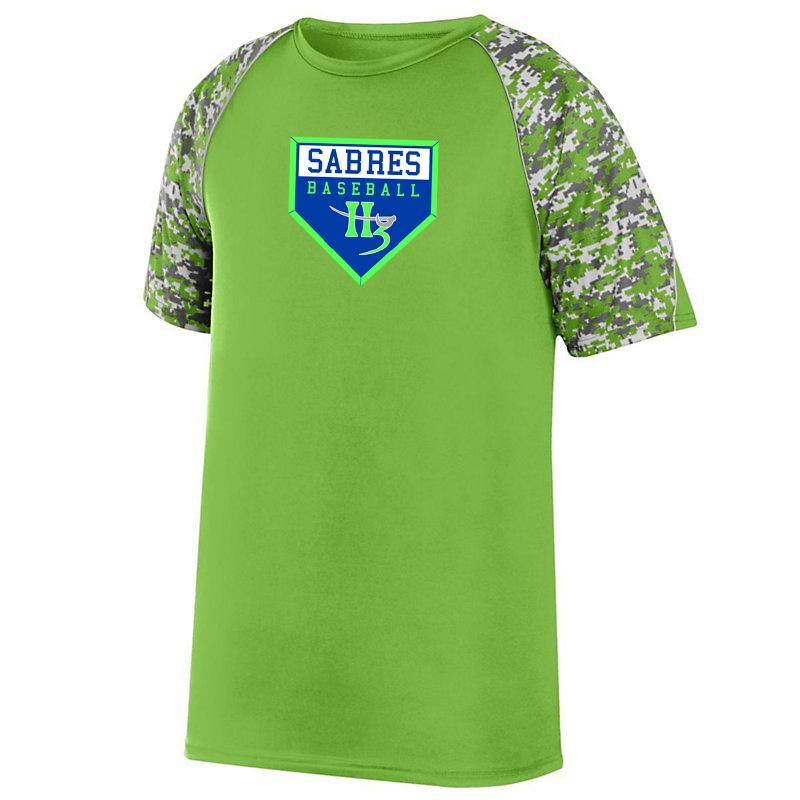 H3 Sabres Baseball  Digi-Camo Performance T-Shirt