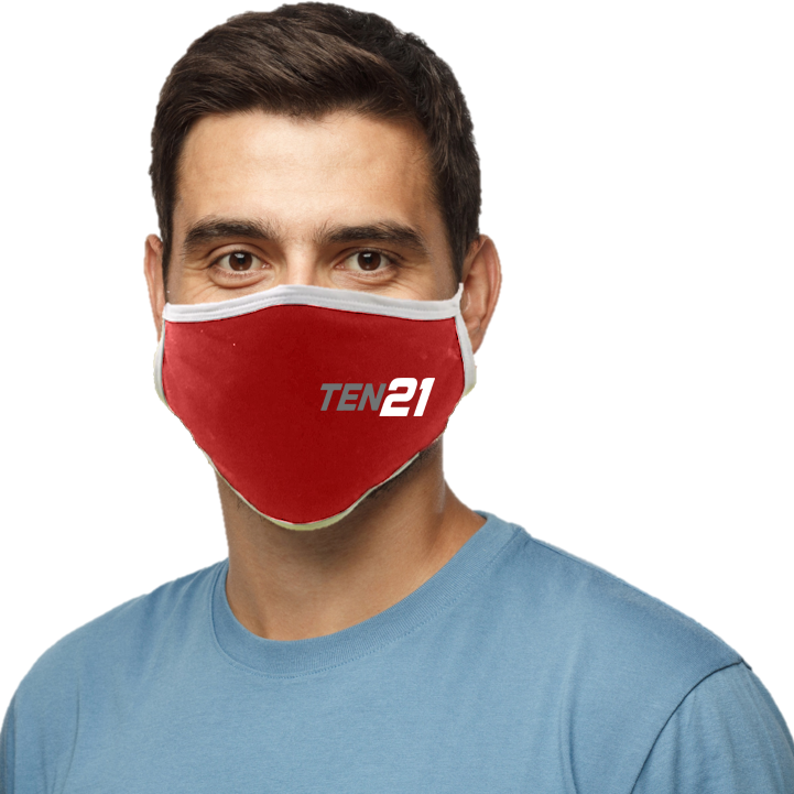 TEN21 Lacrosse Blatant Defender Face Mask - Red