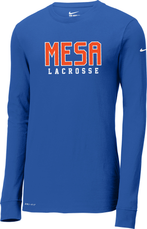 Mesa Lacrosse Men's Royal Blue Nike Long Sleeve DriFit Shirt