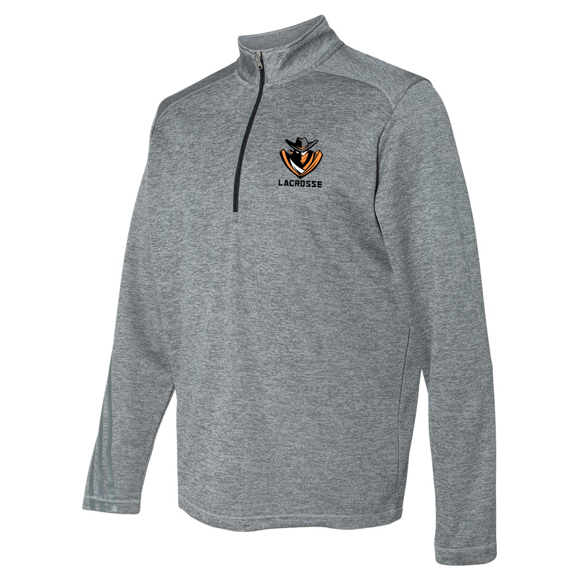 Lake Norman Outlaws Adidas Terry Heathered Quarter-Zip Pullover