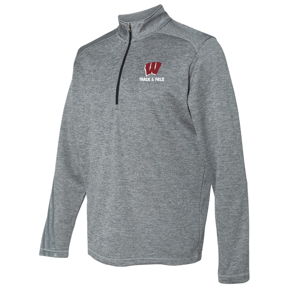 Whitman Track & Field Adidas Terry Heathered Quarter-Zip Pullover
