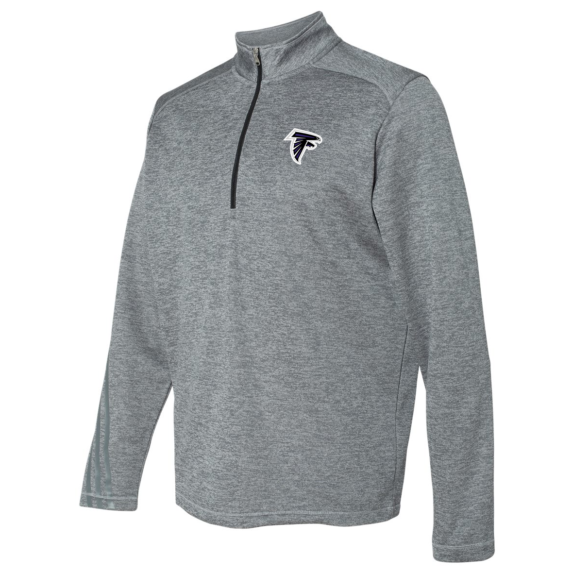 Lombard Falcons Adidas Terry Heathered Quarter-Zip Pullover