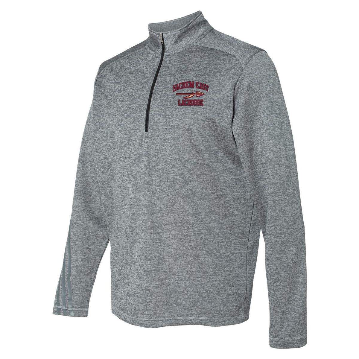 Sachem East Lacrosse Adidas Terry Heathered Quarter-Zip Pullover