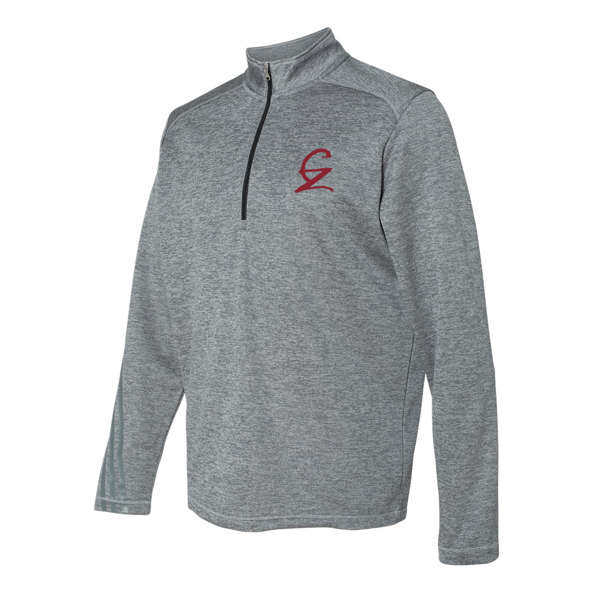 GZ Sports Adidas Terry Heathered Quarter-Zip Pullover