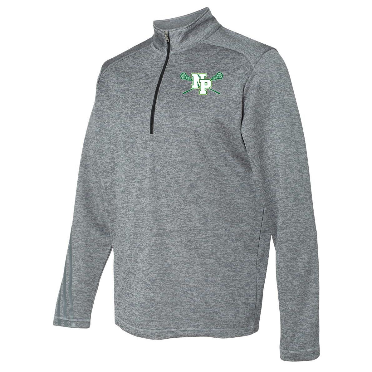 New Providence Lacrosse Adidas Terry Heathered Quarter-Zip Pullover
