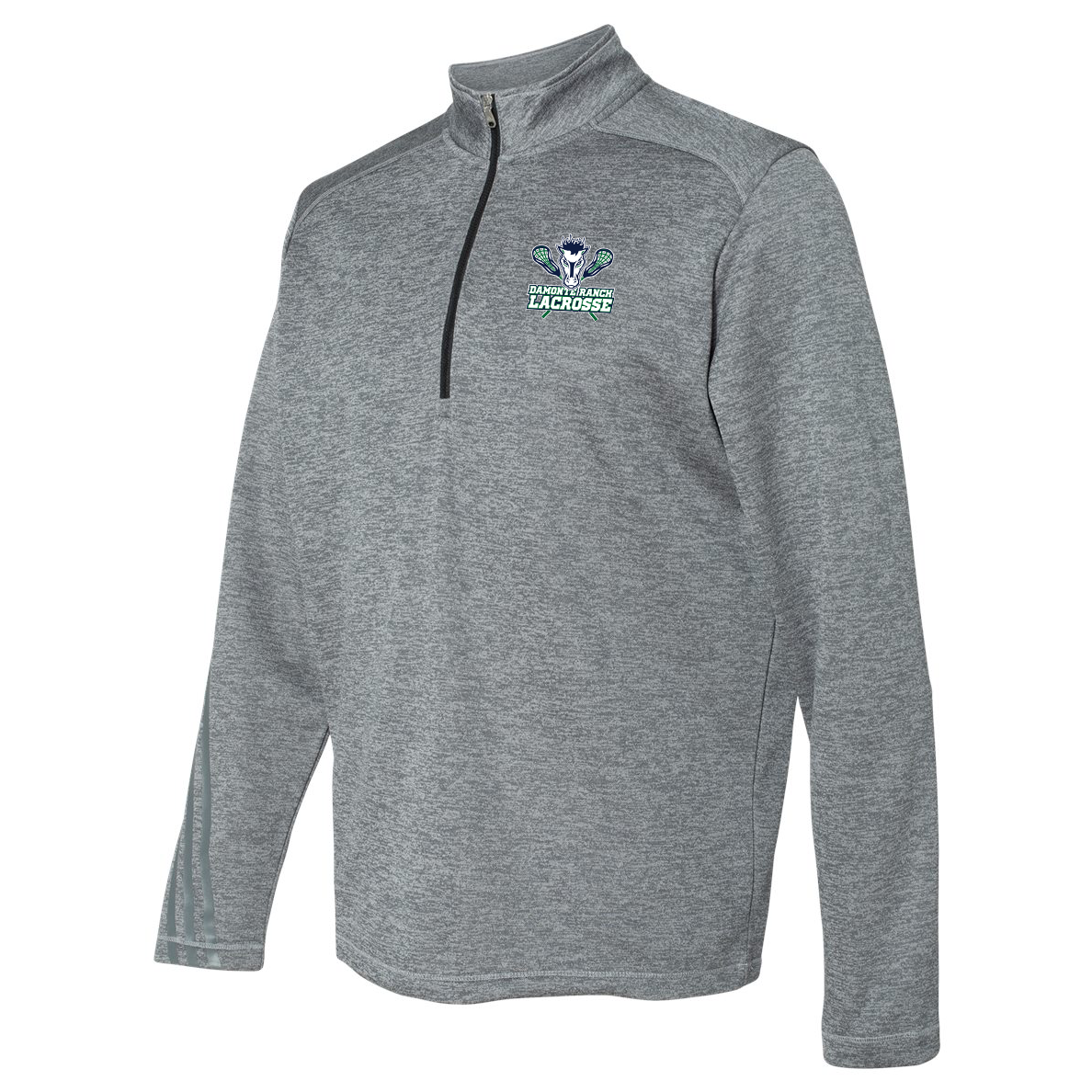 Damonte Ranch Lacrosse Adidas Terry Heathered Quarter-Zip Pullover