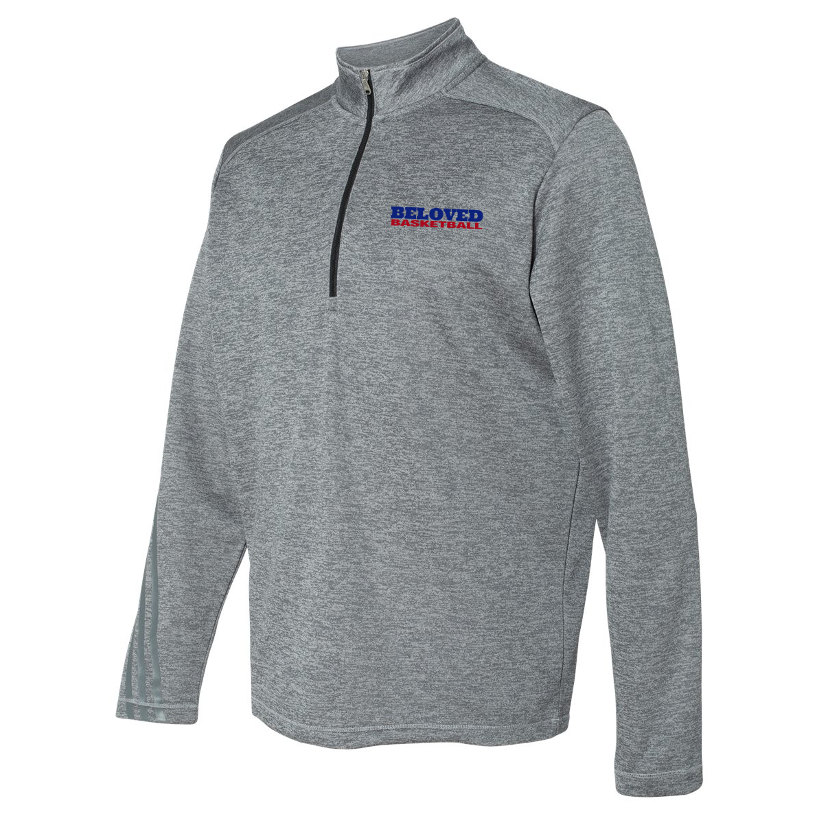 BELOVED Basketball Adidas Terry Heathered Quarter-Zip Pullover