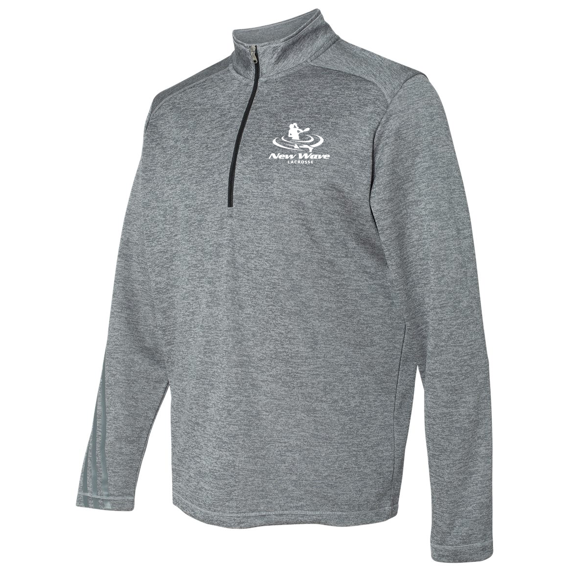 New Wave Girls Lacrosse Adidas Terry Heathered Quarter-Zip Pullover