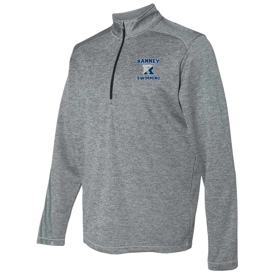 Ranney Swimming Adidas Terry Heathered Quarter-Zip Pullover