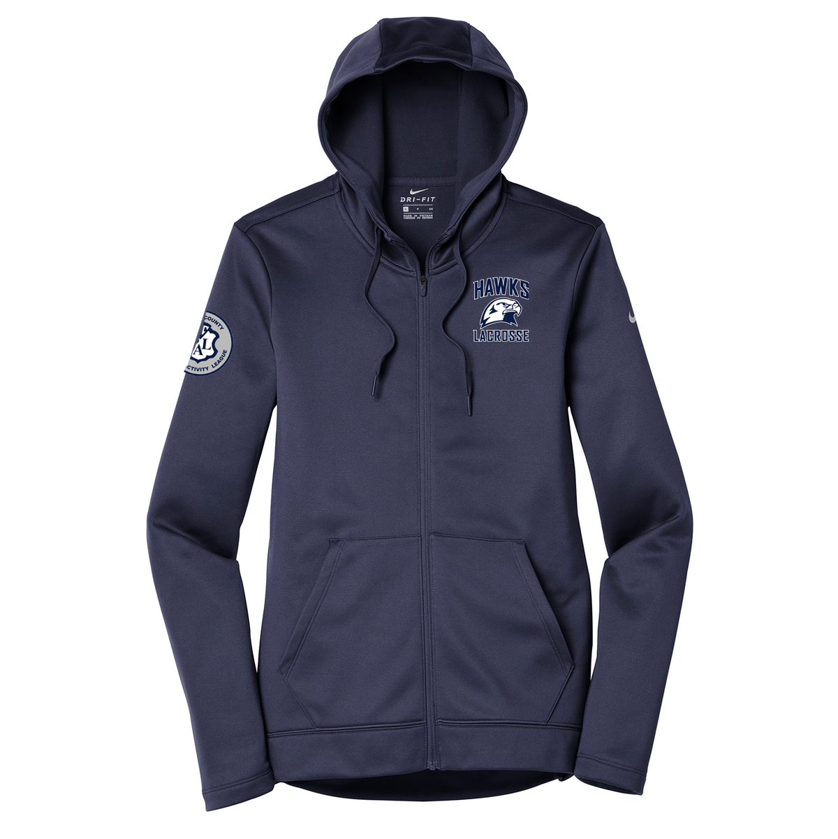 Plainview PAL Lacrosse Nike Ladies Therma-FIT Full Zip Hoodie