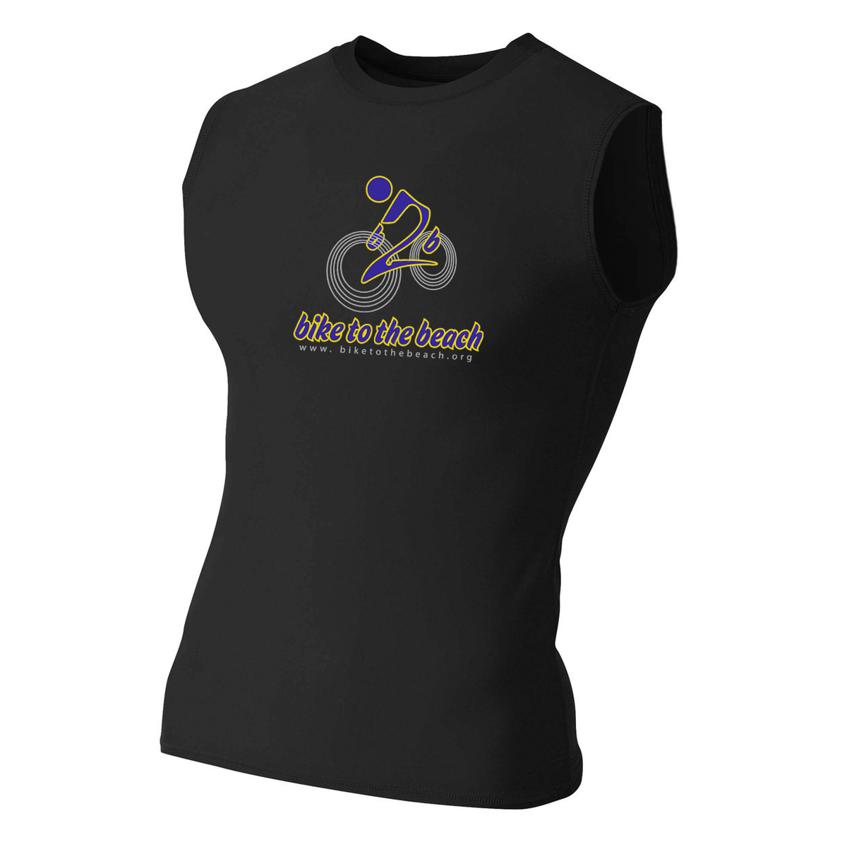 Bike to the Beach Compression Muscle Tee