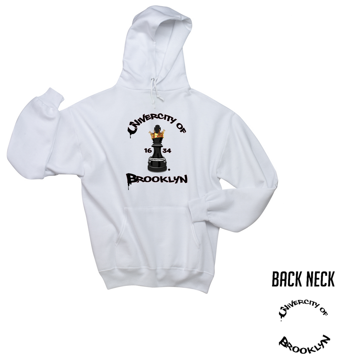 UniverCity of Brooklyn Brooklyn Style NuBlend Pullover Hoodie - Black Logo