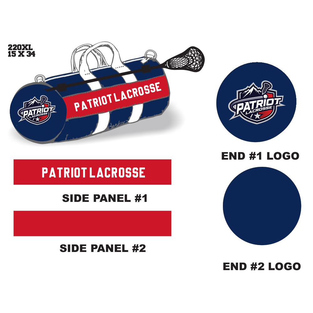 Patriot Lacrosse Velcro Stick Holder XL Lacrosse Duffel Bag